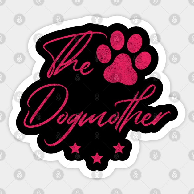 The Dogmother pawprint Sticker by medrik